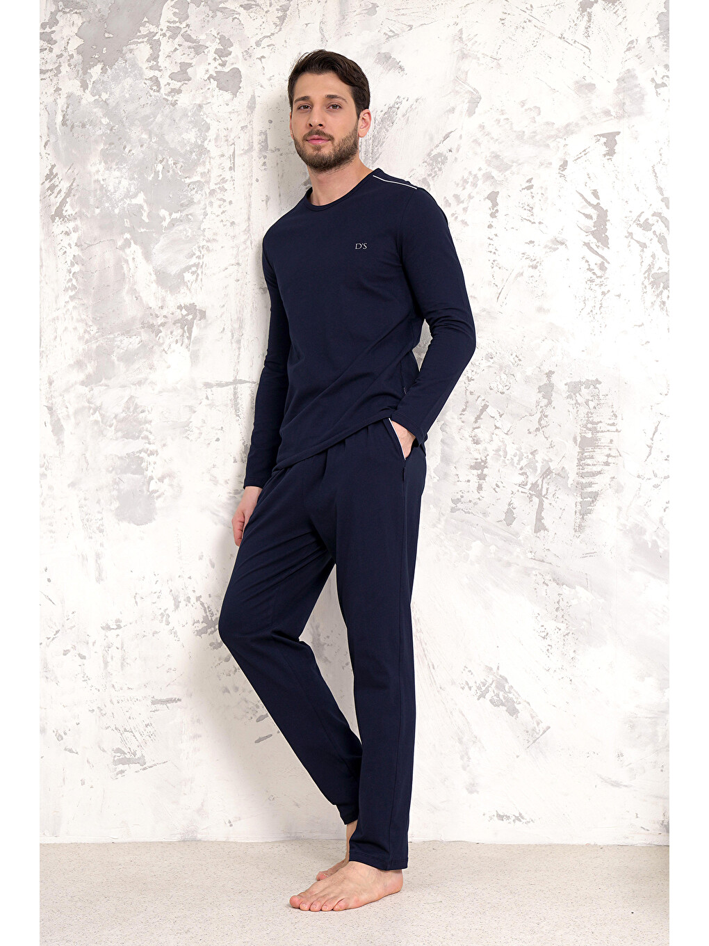 Maschio Pamuk Pijama Takımı Lacivert-1