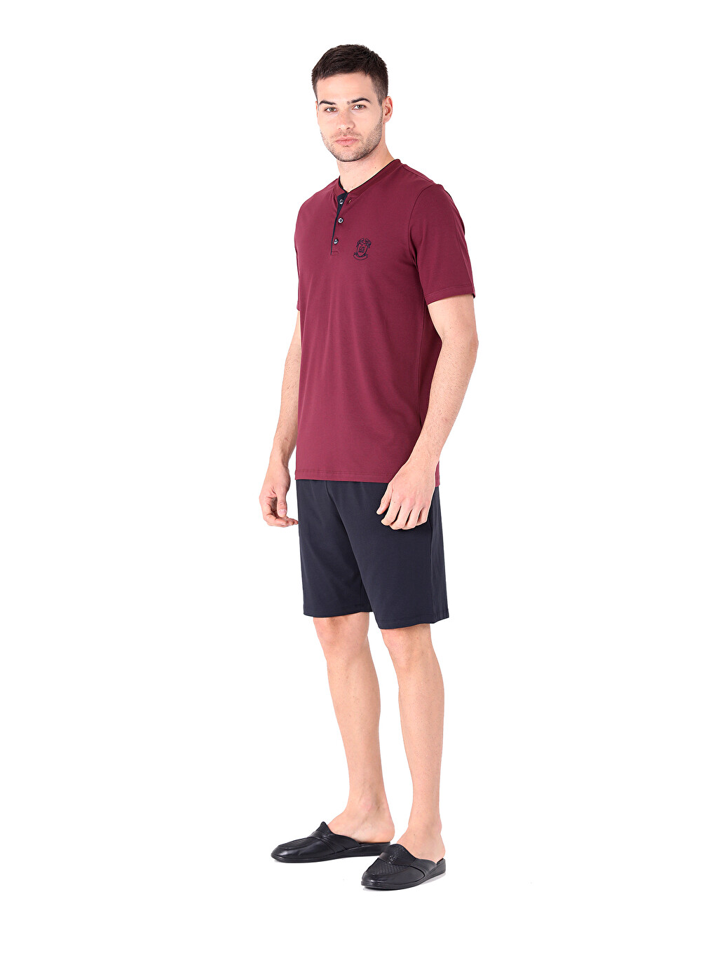 Şort Pijama Takımı Bordo-2
