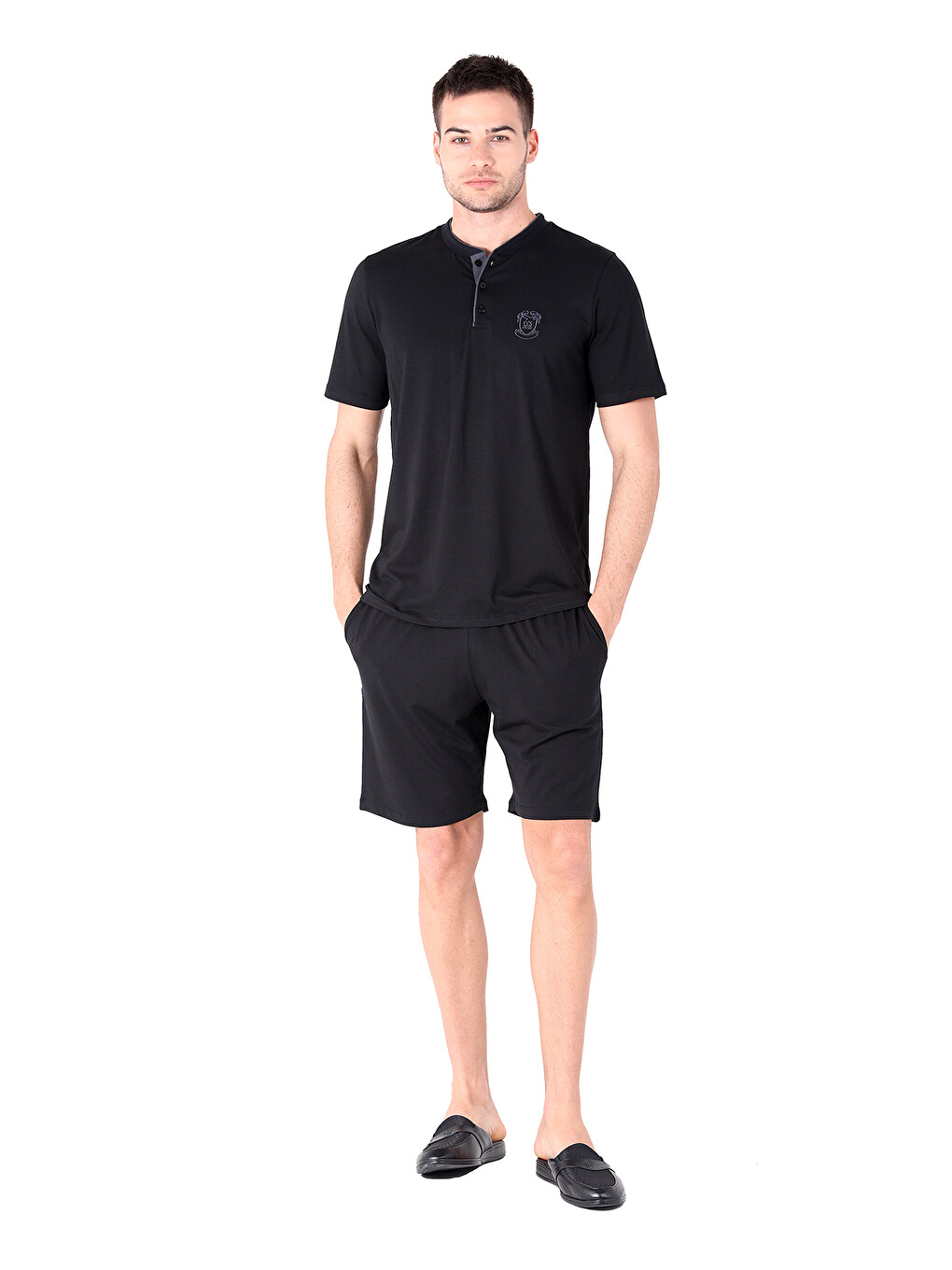 Şort Pijama Takımı Siyah