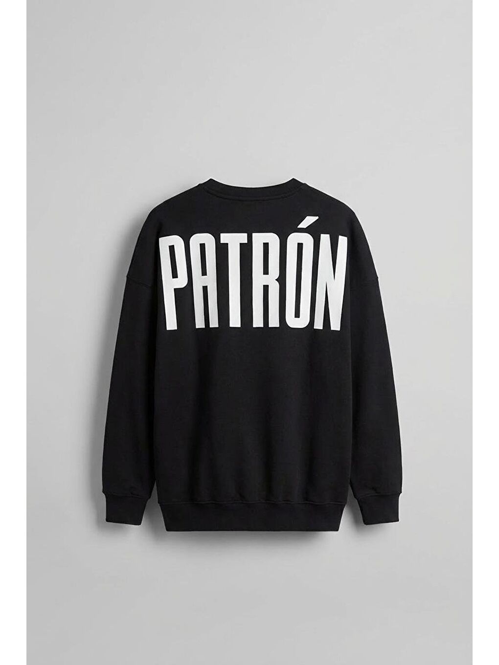 Erkek Oversize Baskılı Premium Sweatshirt Siyah