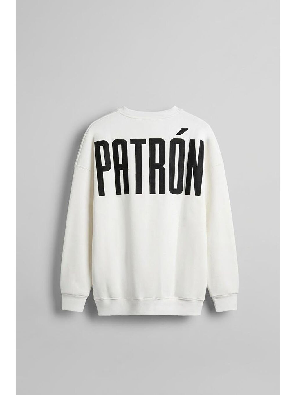 Erkek Oversize Baskılı Premium Sweatshirt Ekru