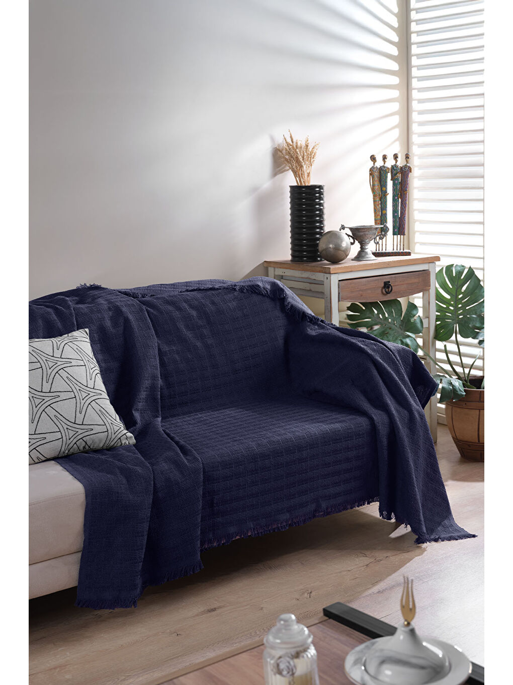 Carlo Koltuk Örtüsü Lacivert 170X200cm