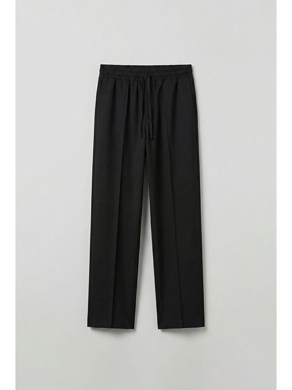 Beli Lastikli Baggy Erkek Pantolon Siyah