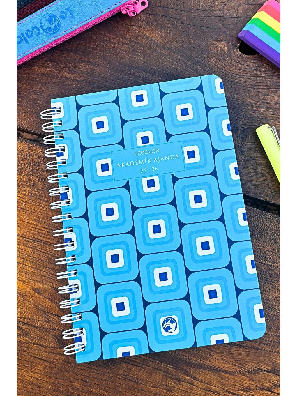 Akademik Ajanda 17x24 cm Spiralli 25/26 Retro