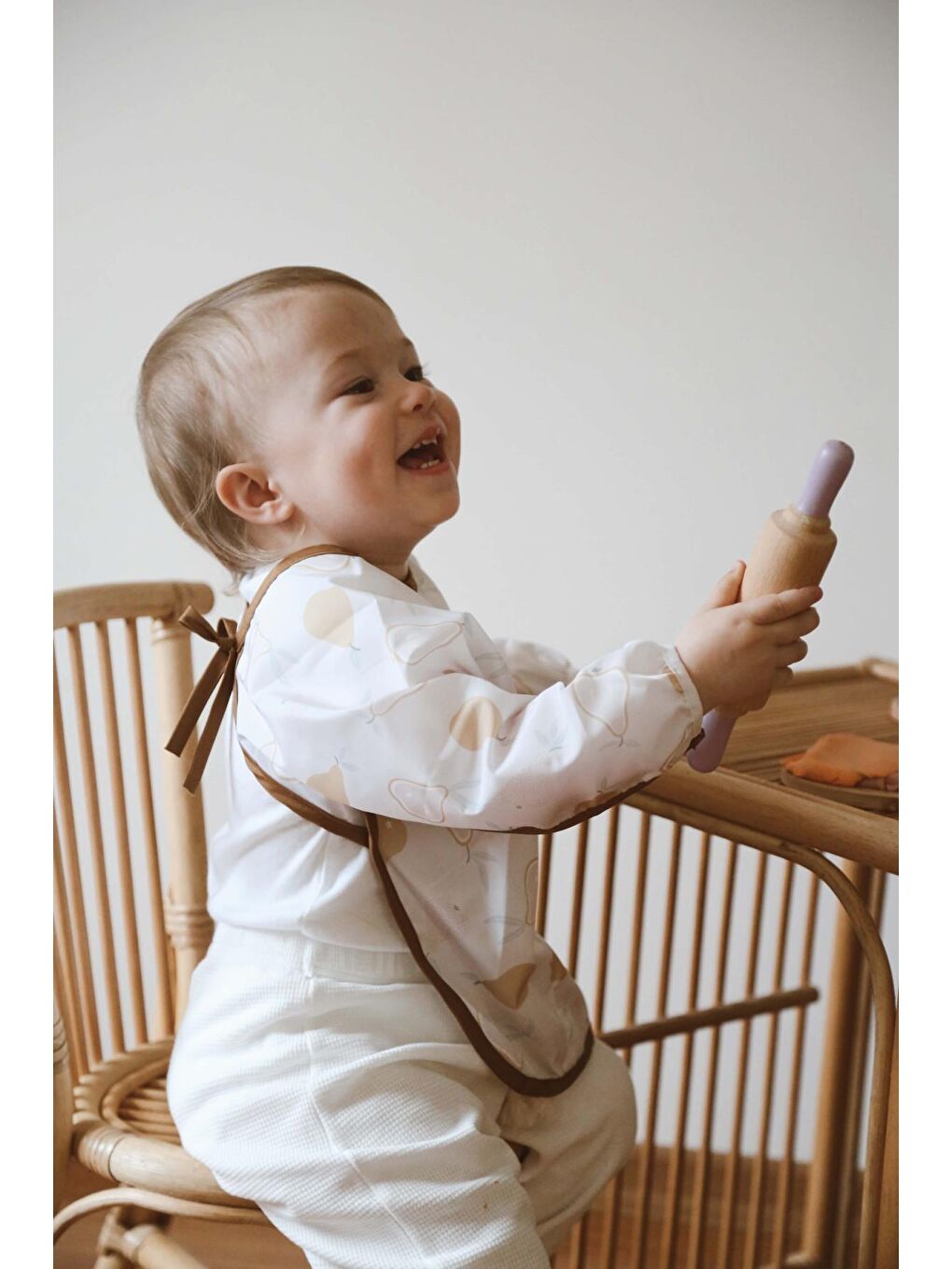 Armut Uzun Kollu Sıvı Geçirmez Aktivite Önlük (6-36 Ay)-3