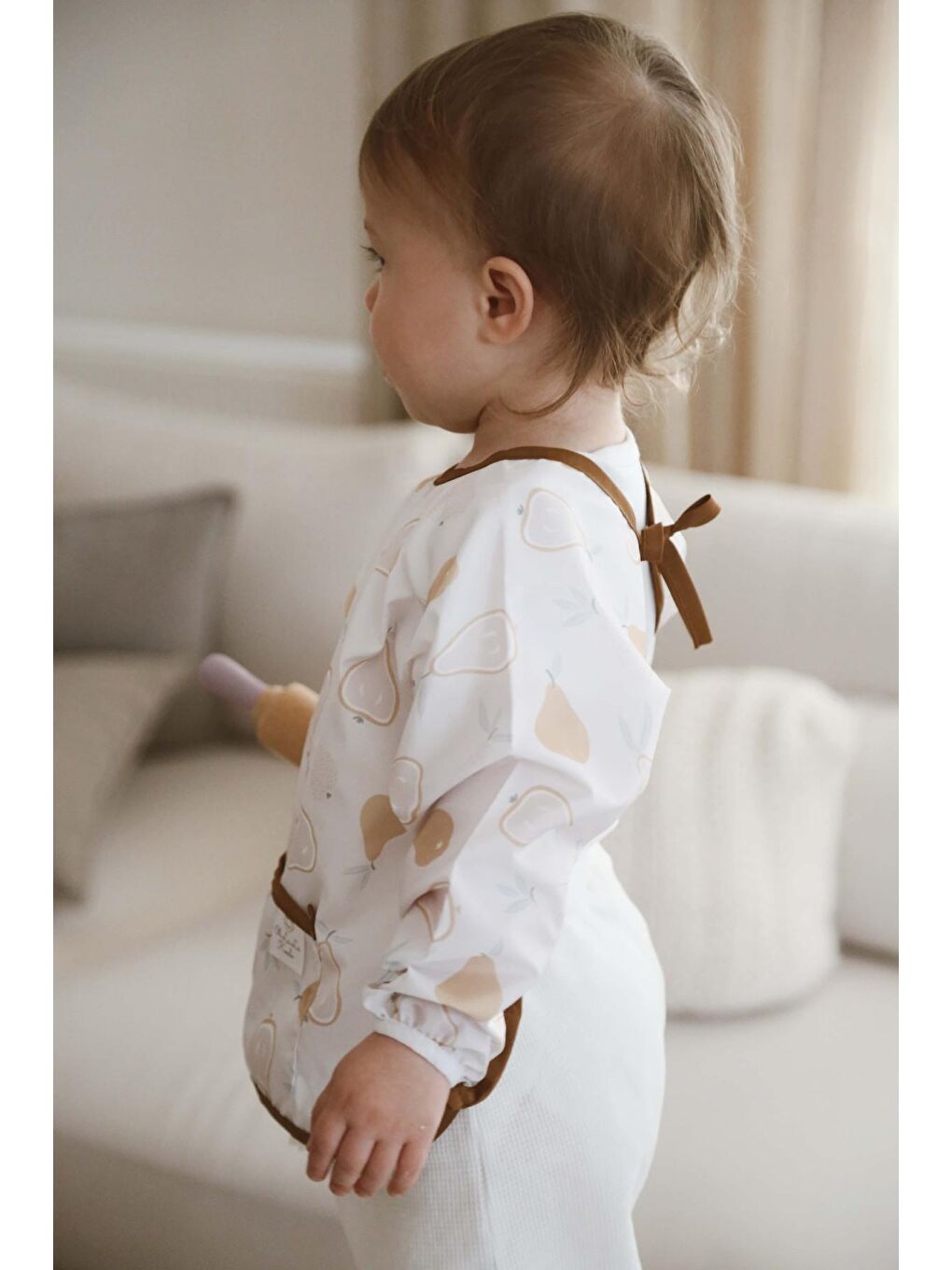 Armut Uzun Kollu Sıvı Geçirmez Aktivite Önlük (6-36 Ay)-5