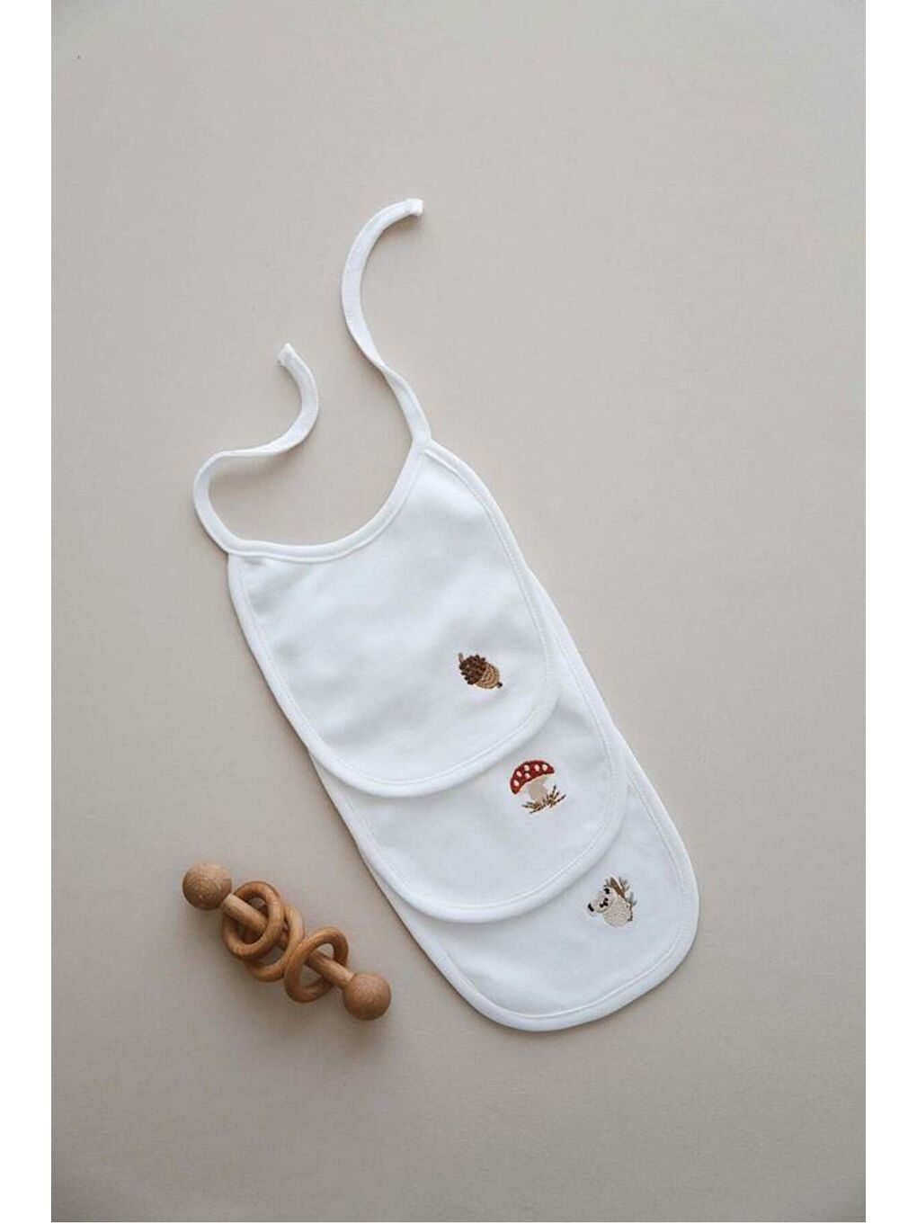 3lü Biyeli Bebek Önlüğü 0-3 Ay Model 1-4