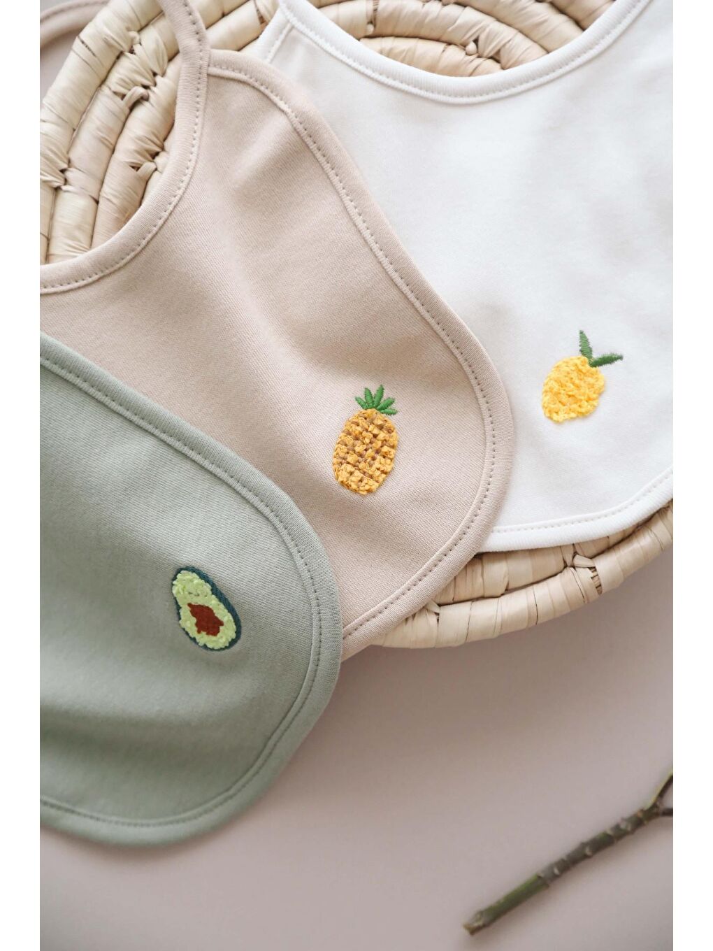 3lü Biyeli Bebek Önlüğü 0-3 Ay Model 3-3