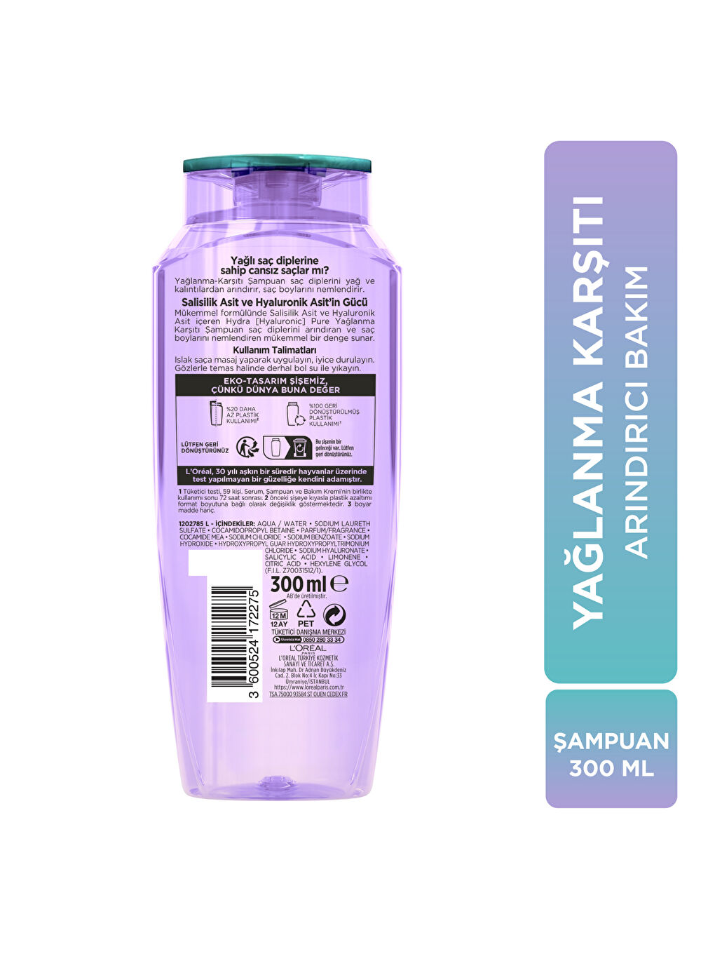 Elseve Hyaluron Pure Şampuan 300 Ml-6