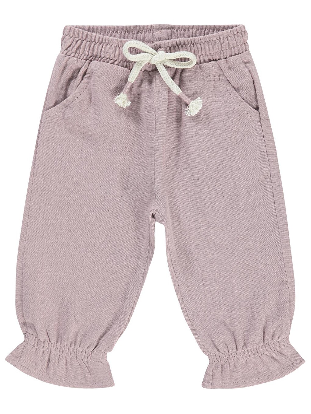 Pembe Baby Müslin Basic 6-18 Ay Pantolon - Pudra