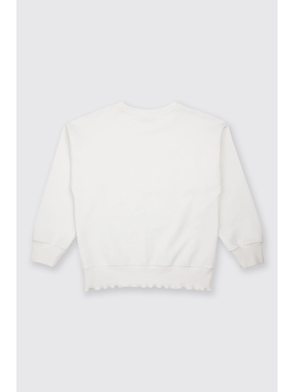 Kız Bebek Nakış Detaylı Ekru Sweatshirt-1