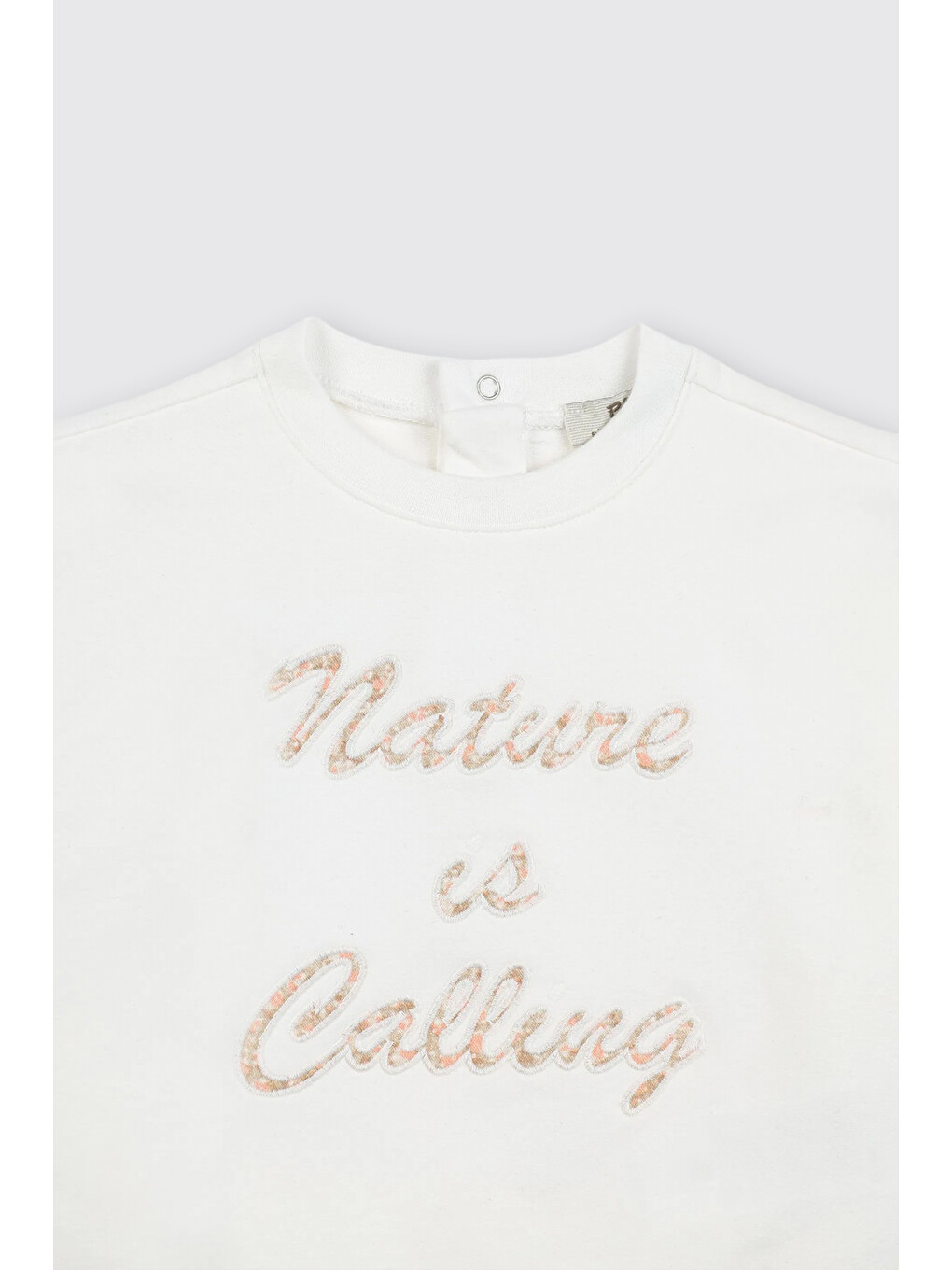 Kız Bebek Nakış Detaylı Ekru Sweatshirt-2