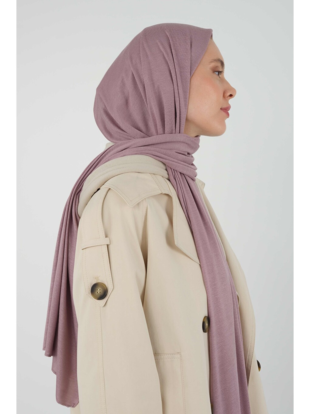 Pembe Penye Şal Açık Gül Tozu-1