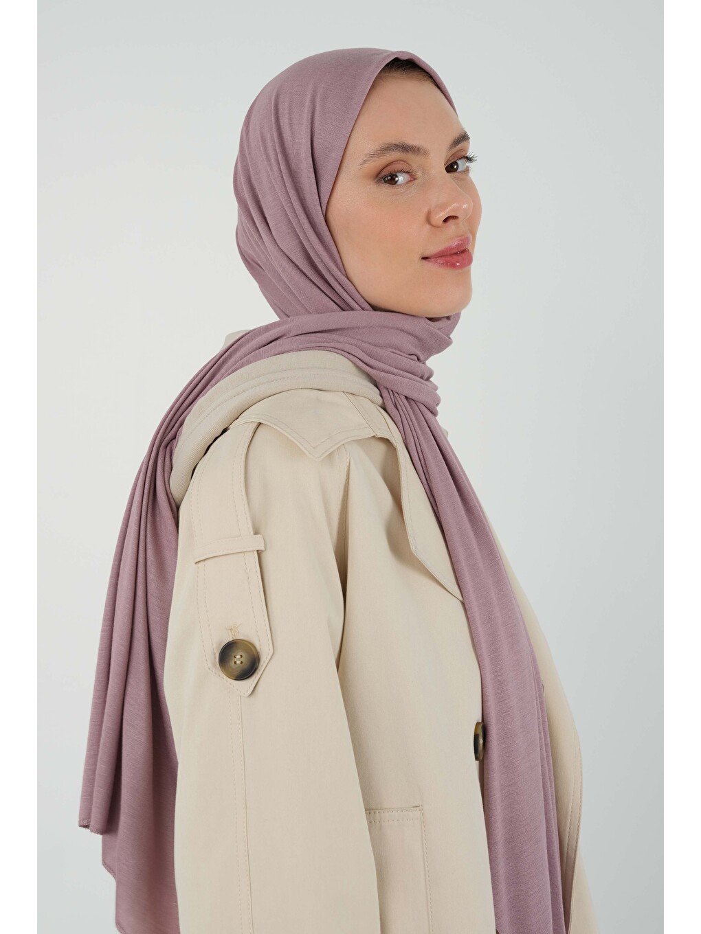 Pembe Penye Şal Açık Gül Tozu-2