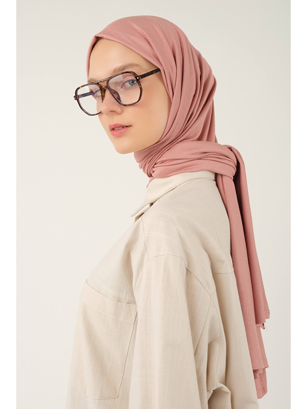Penye Şal Soft Pembe-2