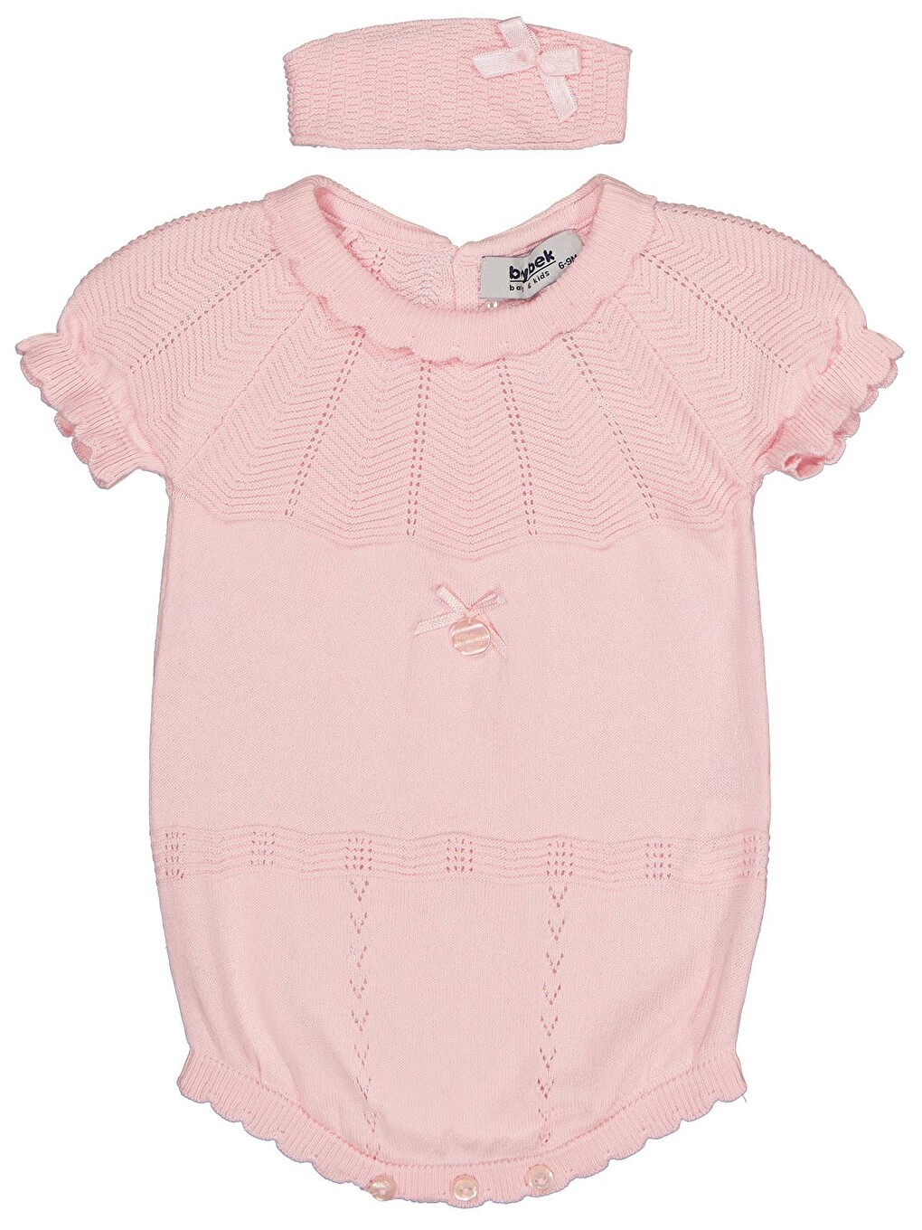 Beybek Triko 1-6 Ay Çıtçıtlı Badi - Pembe