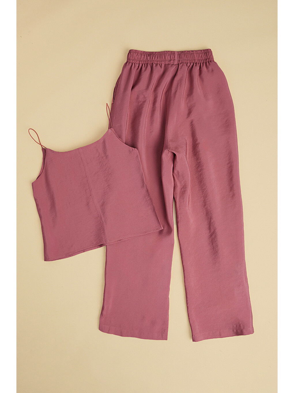 Pembe Basic İp Askılı Beli Lastikli Kız Çocuk 2 Li Takım-3