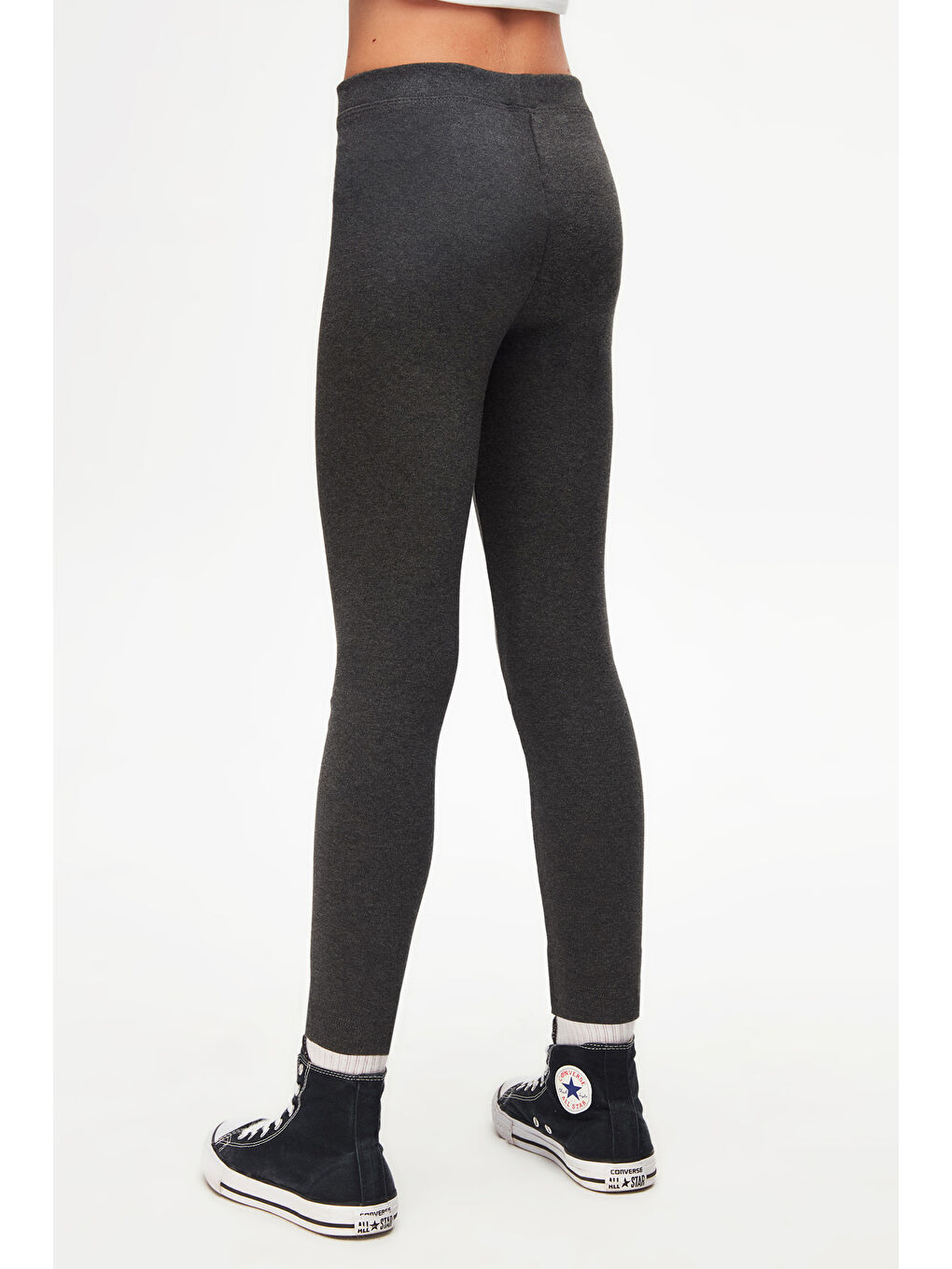 Antrasit Kız Çocuk Kışlık Tam Boy Düz Basıc Tayt-3