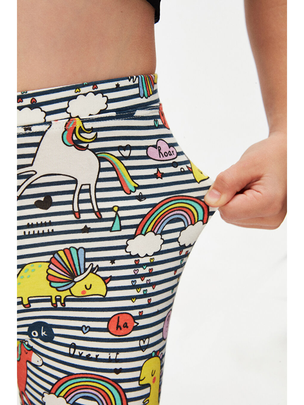 Karışık Kız Çocuk Rainbow  Desen Tayt-6