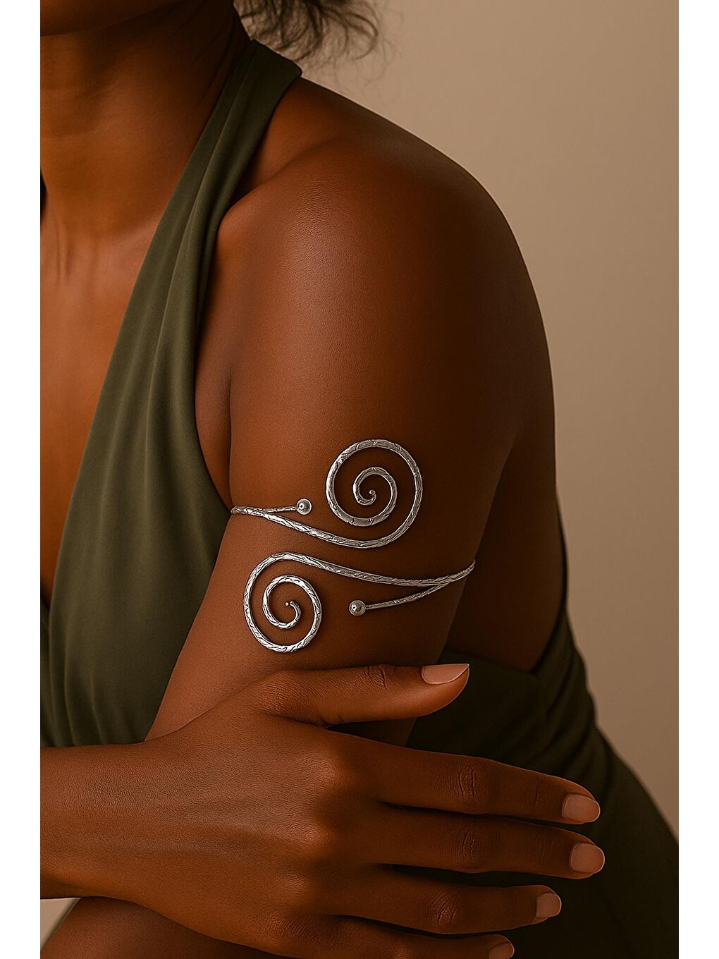 Gri Dokulu Otantik Pazu Bilekliği Armband-2