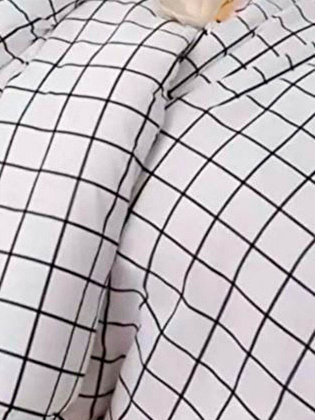 Kolay Ütülenir Nevresim Takımı Tek Kişilik Pled Kareli Siyah-1