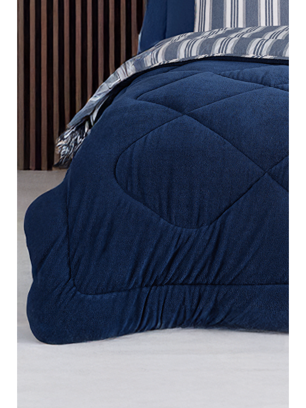 Wellsoft Yorgan Tek Kişilik Soft Line Lacivert-1