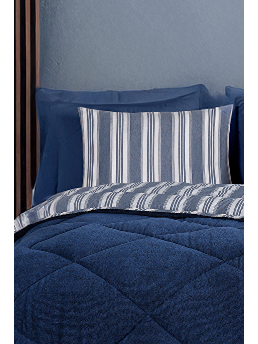 Wellsoft Yorgan Tek Kişilik Soft Line Lacivert-2