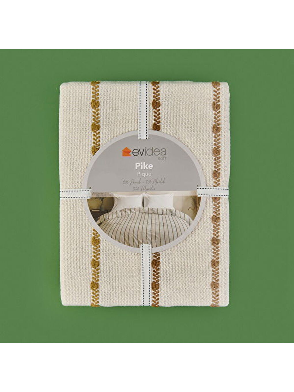 Ekru Soft Arenis Tek Kişilik Pike - Krem - 160x220 cm-2