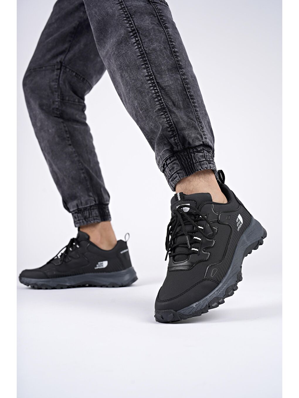 Siyah KUZEY Unisex Trekking Outdoor Sneaker Ayakkabı-4