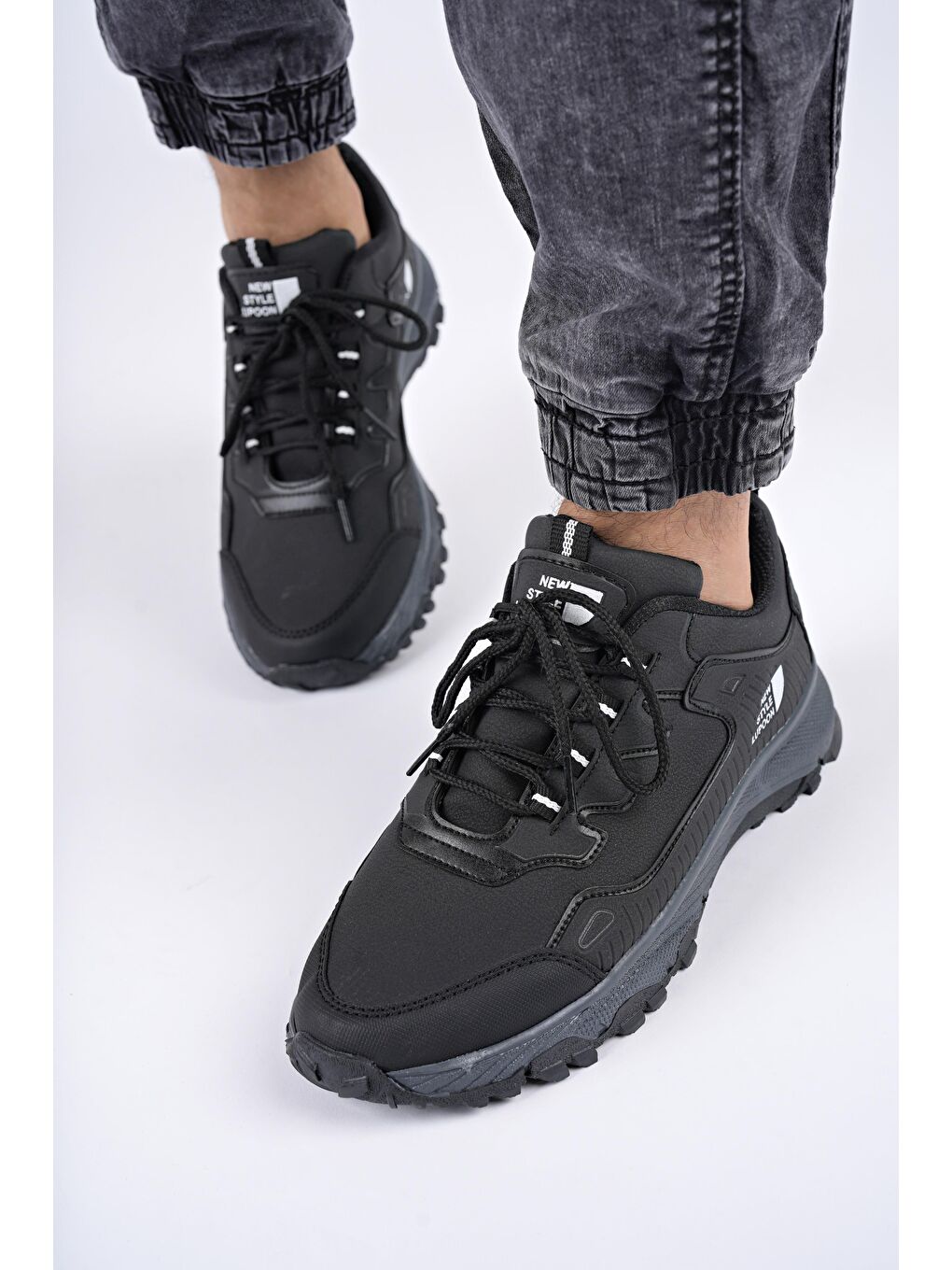 Siyah KUZEY Unisex Trekking Outdoor Sneaker Ayakkabı-2