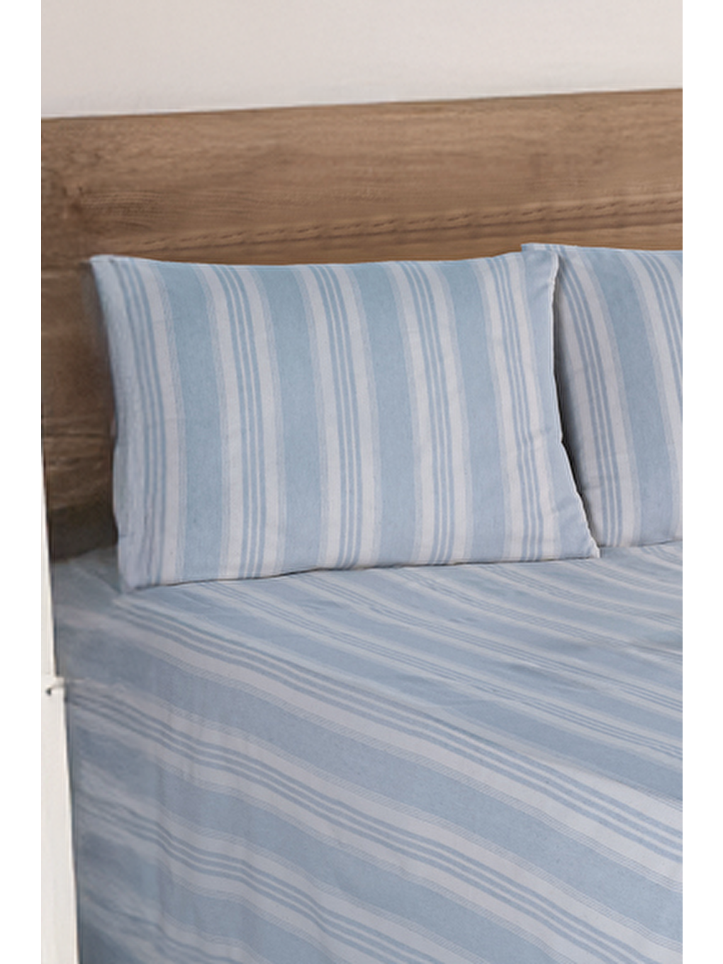 Sport Çizgili Çarşaf + Yastık Kılıfı Seti Çift Kişilik Soft Line Gri-1