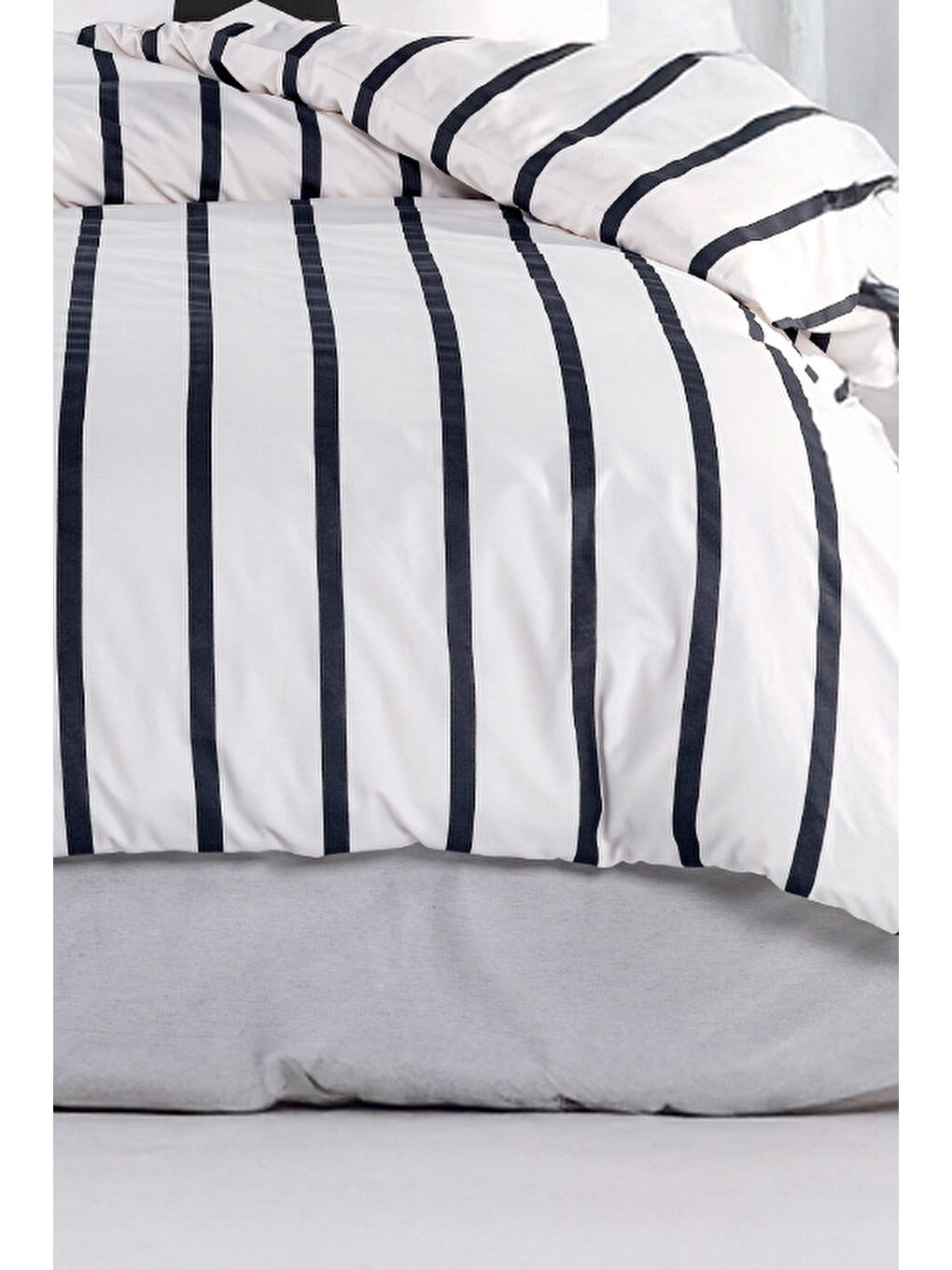 Kolay Ütülenir Nevresim Takımı Tek Kişilik FunnyStar Siyah-Beyaz-1