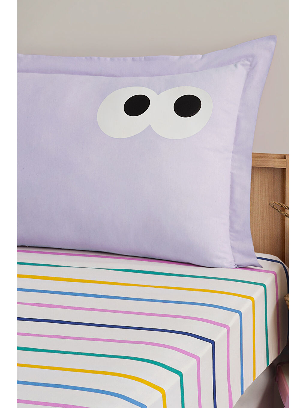 Pes Lastikli Çarşaf Seti Tek Kişilik Funny Lila-1