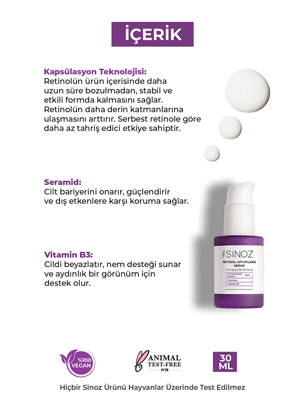 Retinol Lift-Xylane Kırışıklık Karşıtı & Cilt Yenileyici Serum 30 ml-2