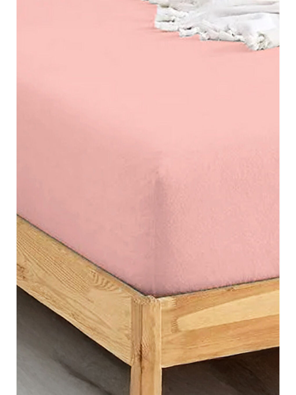 Penye Lastikli Çarşaf Pamuklu Jersey OrtaBoy Tek Kişilik 120x200cm Pembe-1
