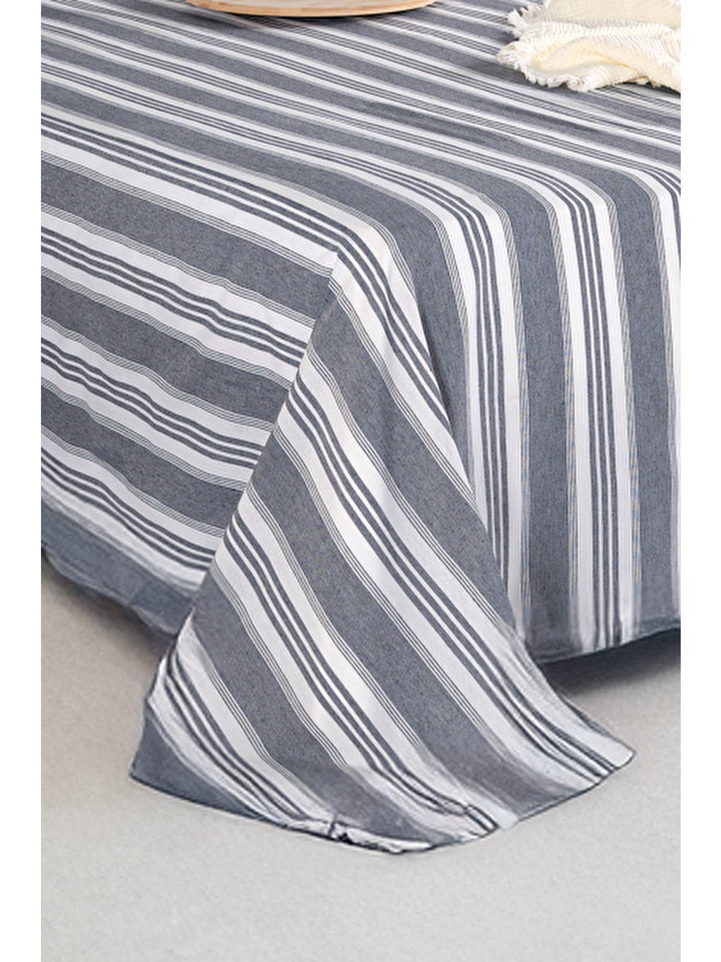 Sport Çizgili Çarşaf + Yastık Kılıfı Seti Çift Kişilik Soft Line Antrasit-2
