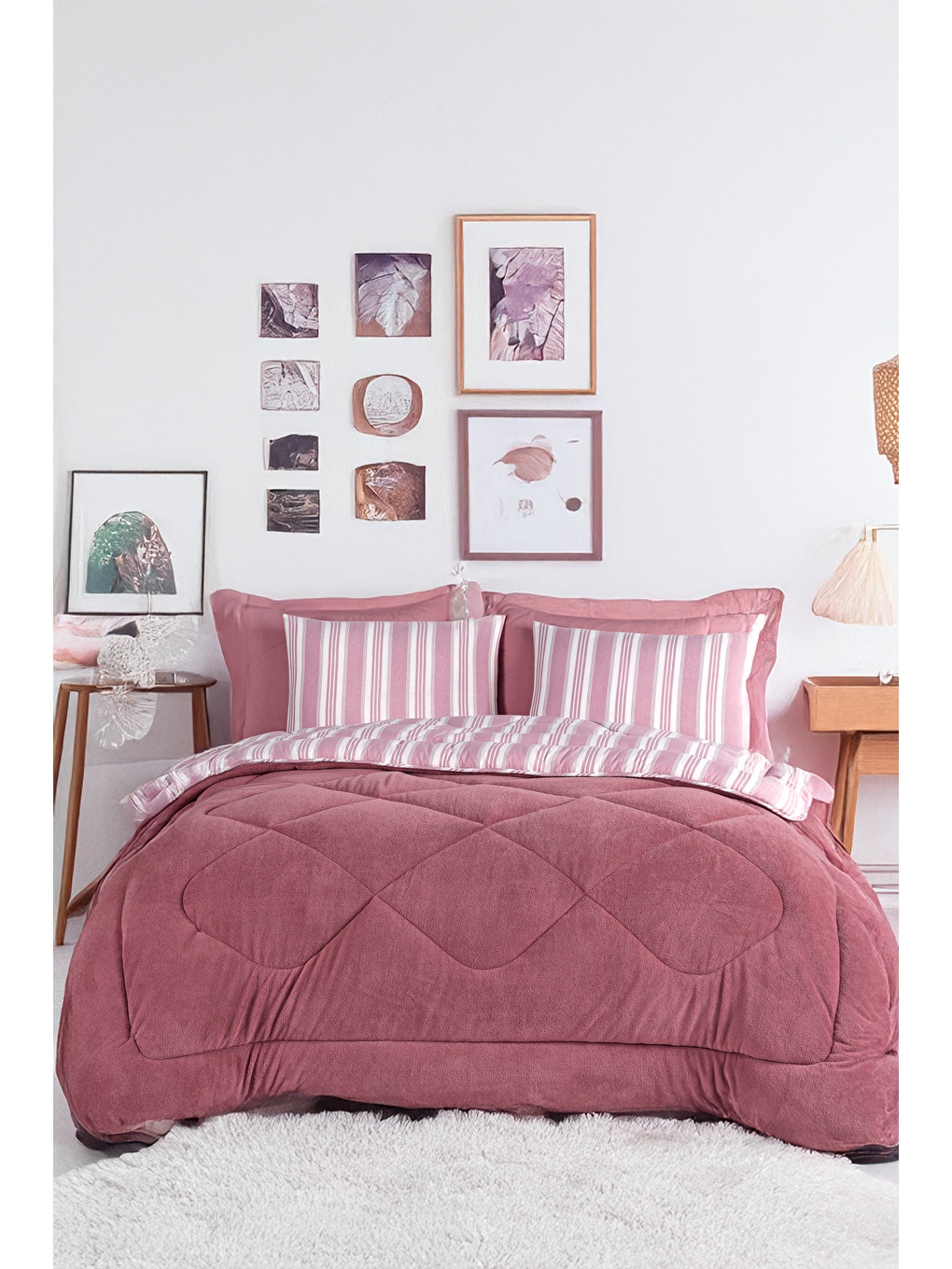 Wellsoft Yorgan Tek Kişilik Soft Line Bordo