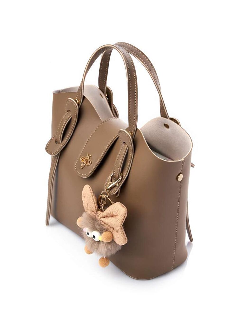 Bej Celeste Kadın El ve Omuz Çantası-5