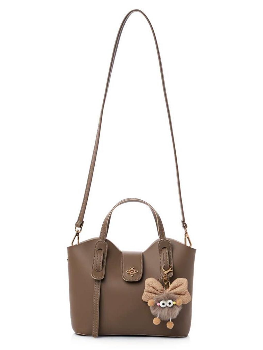 Bej Celeste Kadın El ve Omuz Çantası-7