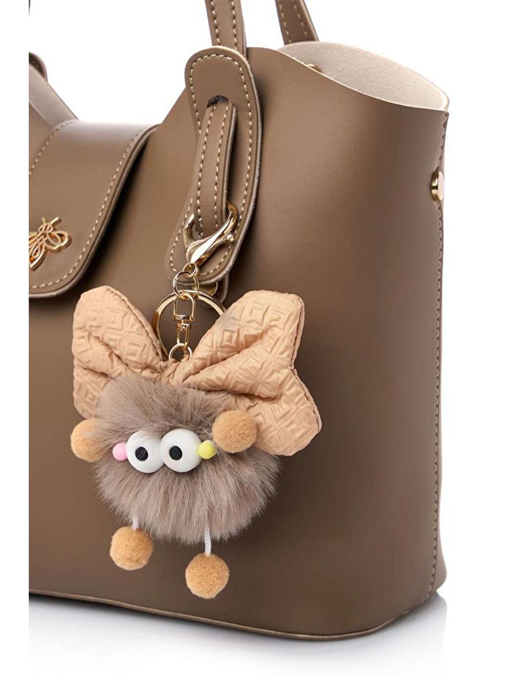 Bej Celeste Kadın El ve Omuz Çantası-8