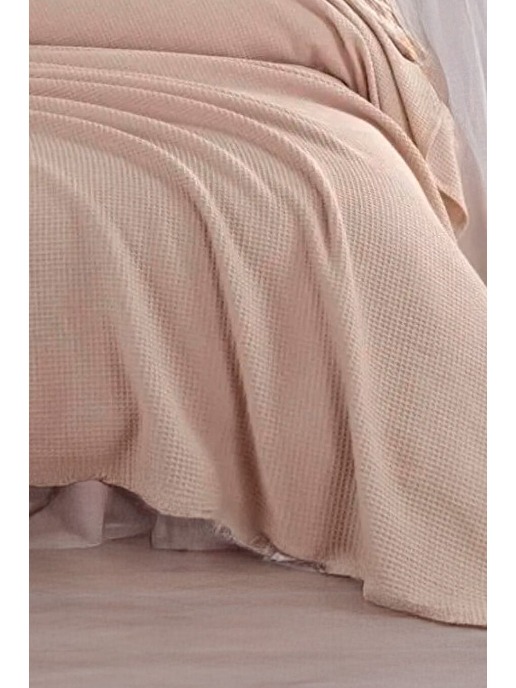 Ecocel Pike Örtü Tek Kişilik 160x230cm Karde Koyu Bej-1