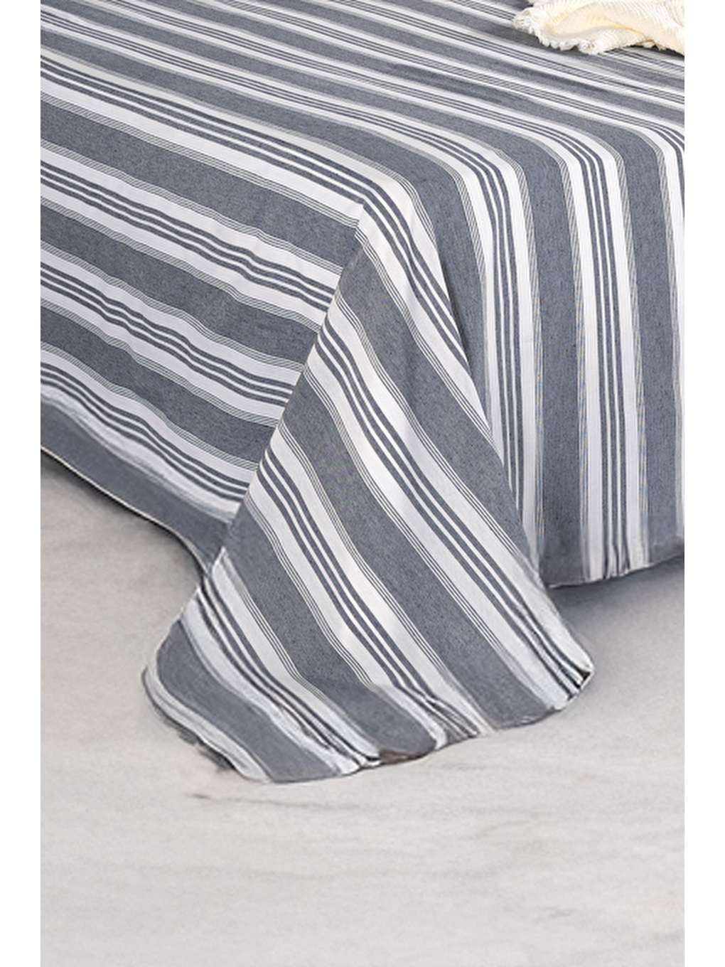 Sport Çizgili Çarşaf + Yastık Kılıfı Seti Tek Kişilik Soft Line Antrasit-2