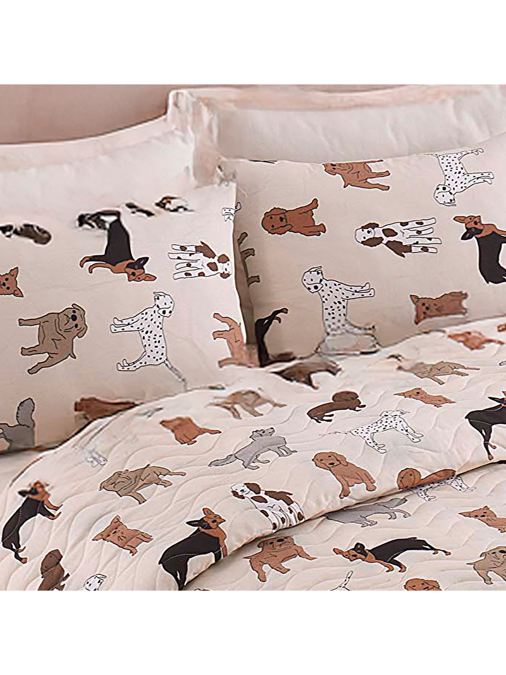 Ekru Kapitone Yatak Örtüsü Seti Çift Kişilik Havhav Krem-2