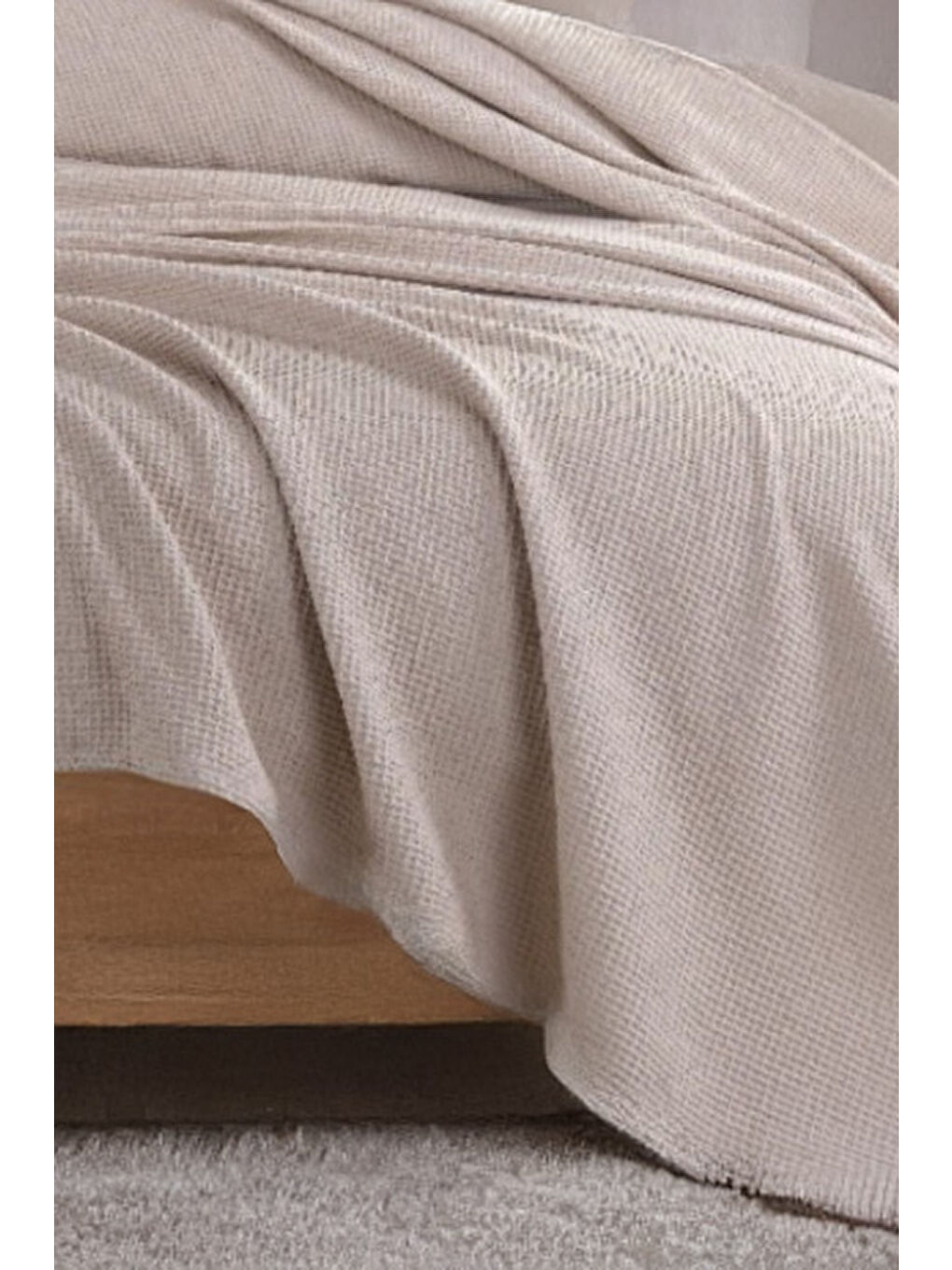 Bej Ecocel Pike Örtü Battal MegaKing 260x230cm Karde Vizon Gri-1