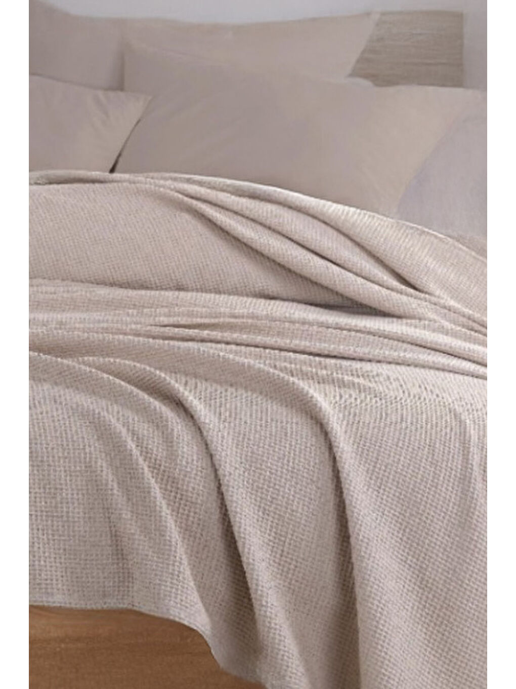 Bej Ecocel Pike Örtü Battal MegaKing 260x230cm Karde Vizon Gri-2