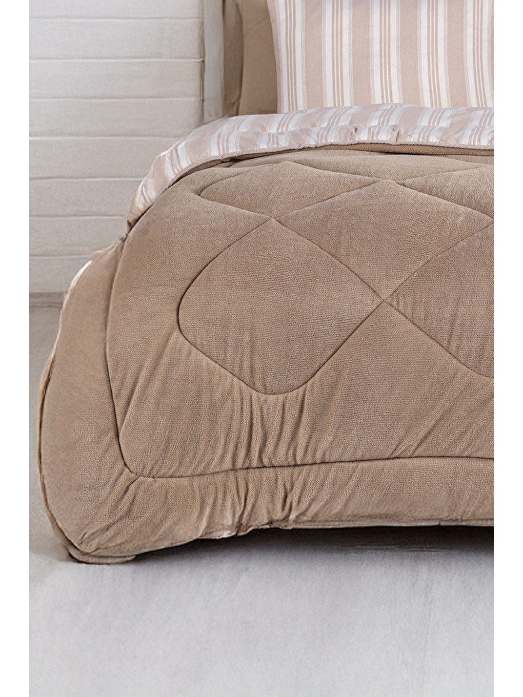 Wellsoft Yorgan Tek Kişilik Soft Line Bej-1