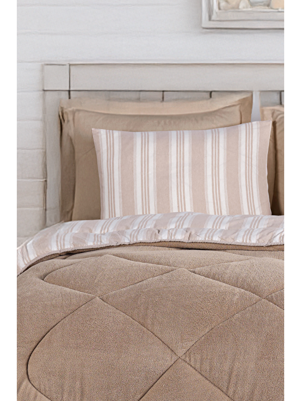 Wellsoft Yorgan Tek Kişilik Soft Line Bej-2