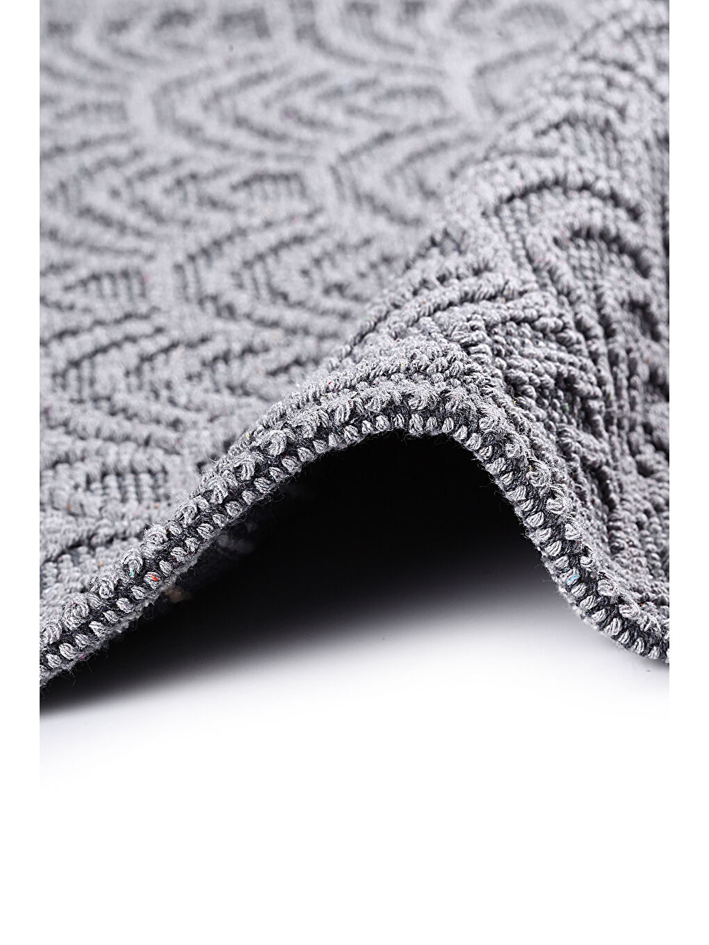 Shell Doğal Pamuklu 2'li Banyo Paspas Seti 60x100+50x60 Cm - Gri-3