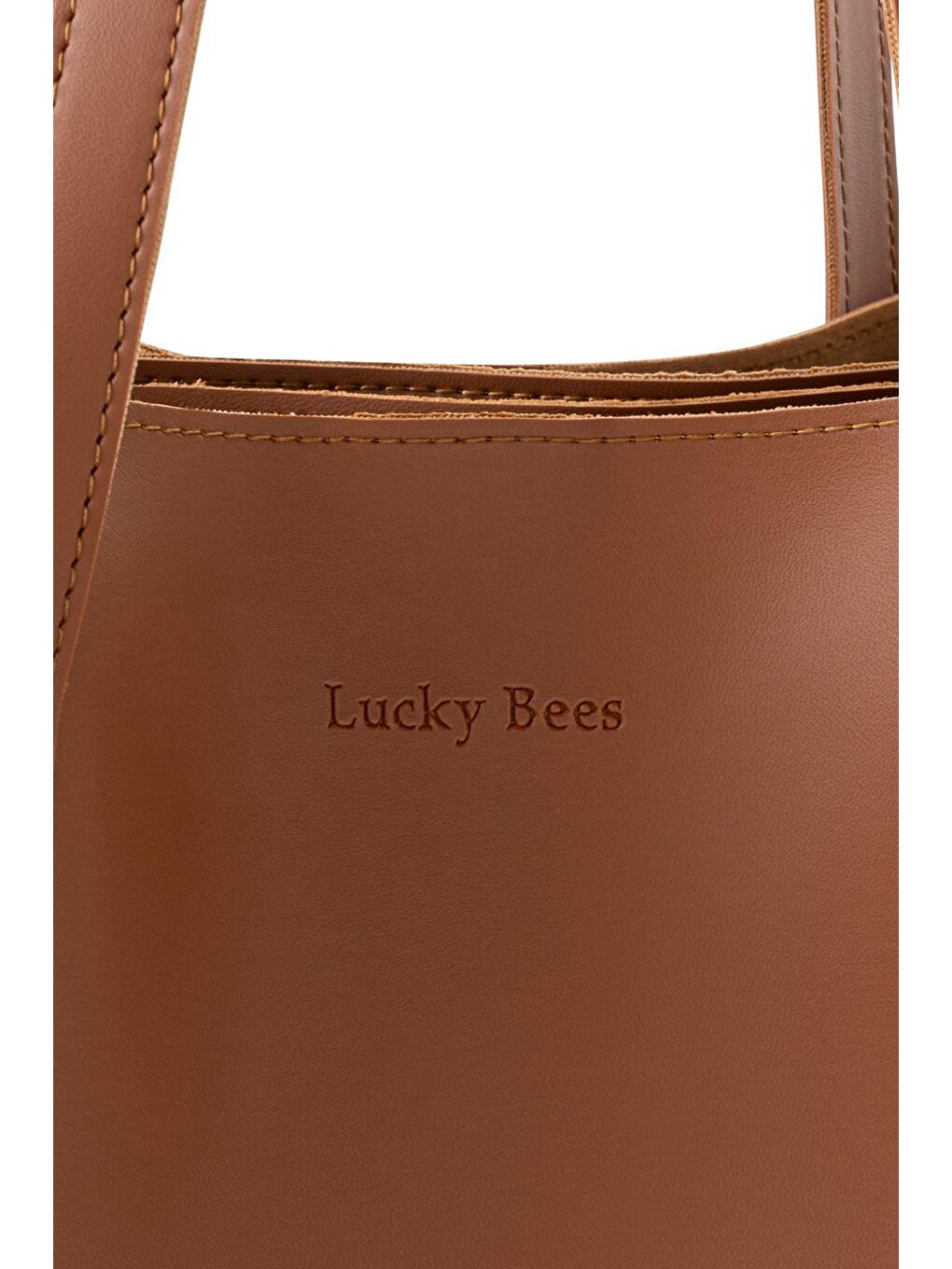 Kahverengi Kadın Çift Askılı Tote El ve Omuz Çantası-3