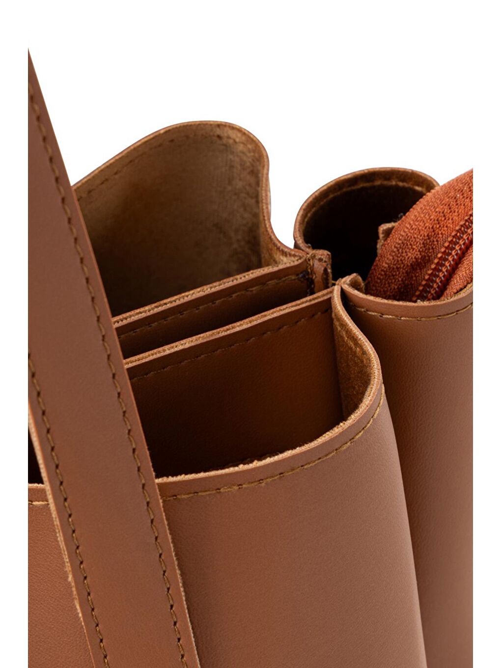 Kahverengi Kadın Çift Askılı Tote El ve Omuz Çantası-4